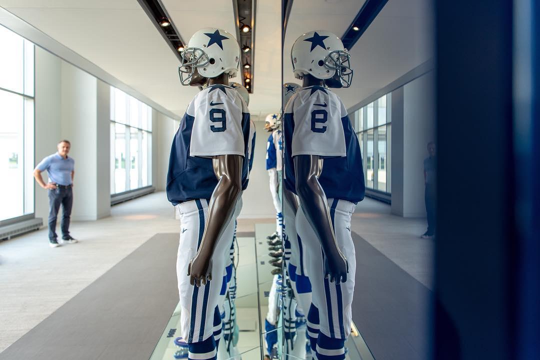 mannequins wearing the Dallas Cowboys jerseys