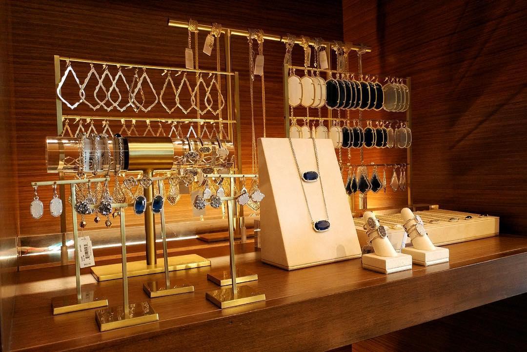A display of necklaces and other jewelry in a boutique in Frisco.