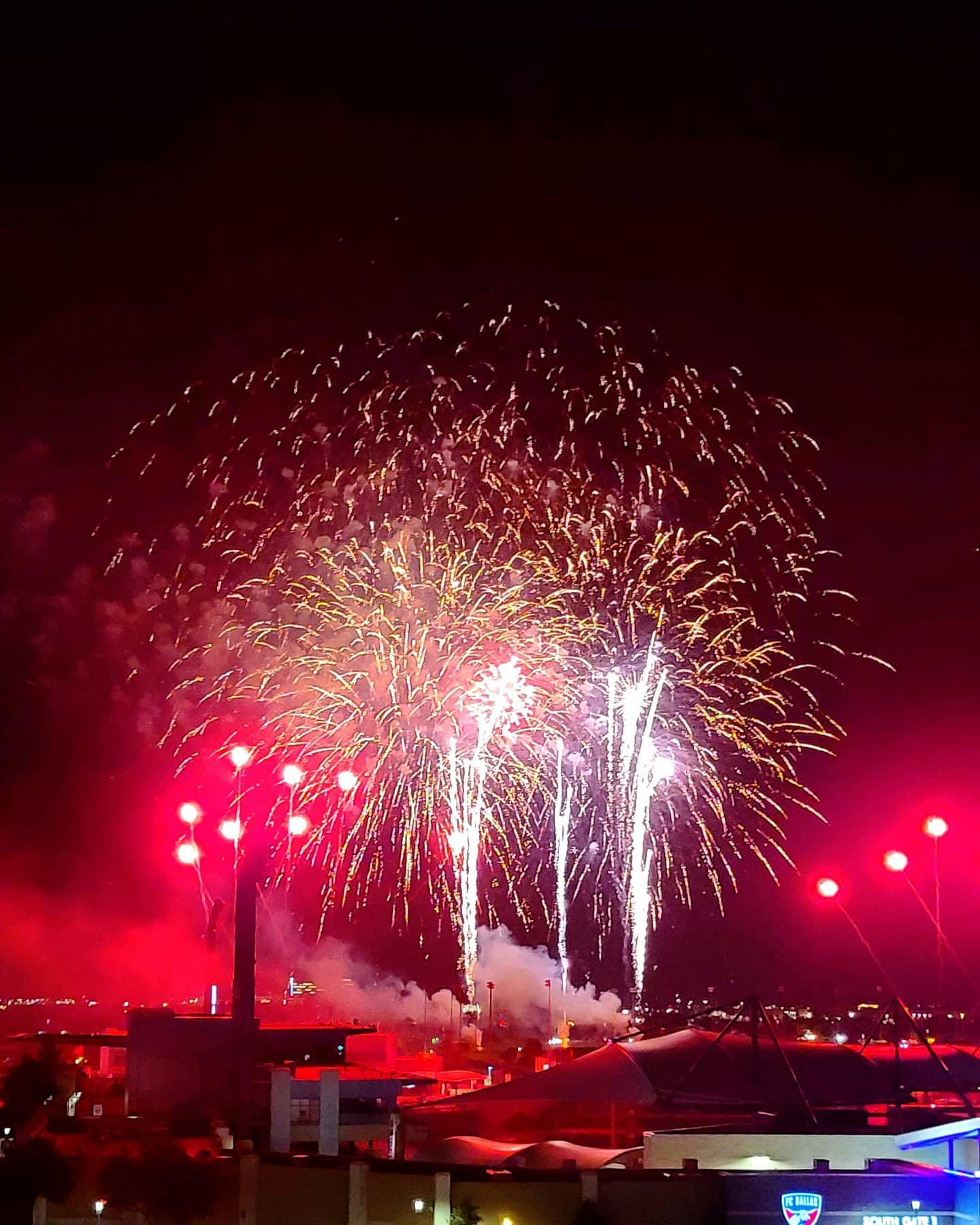 Fireworks being set off