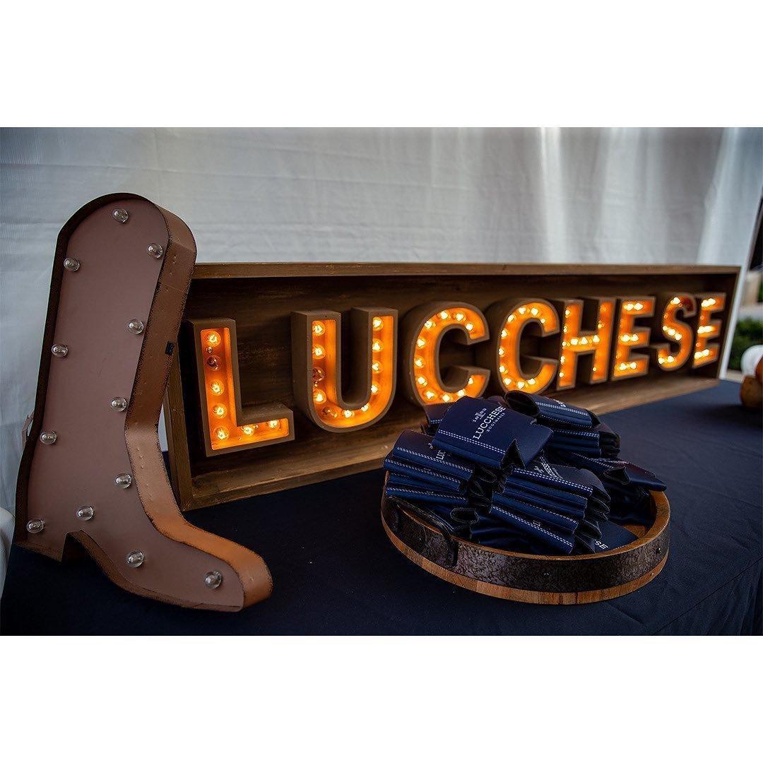 Lucchese lit up sign
