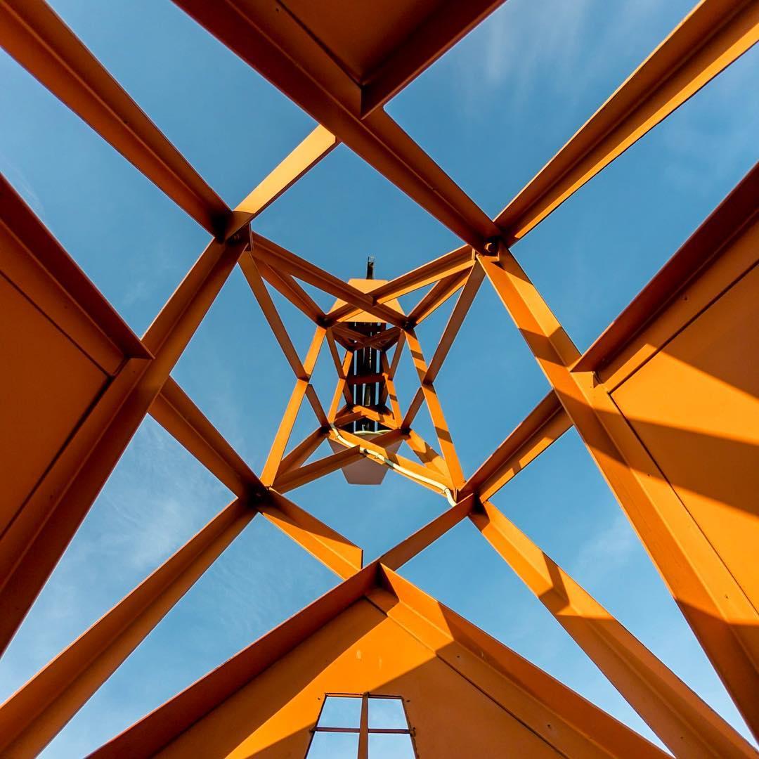 An metal orange sculpture